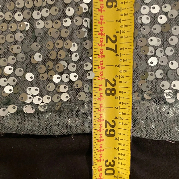 Shimmery Sequin Blue Green Mermaid Sleeveless Sheer Tank Top Tunic Mini Dress - Picture 4 of 6